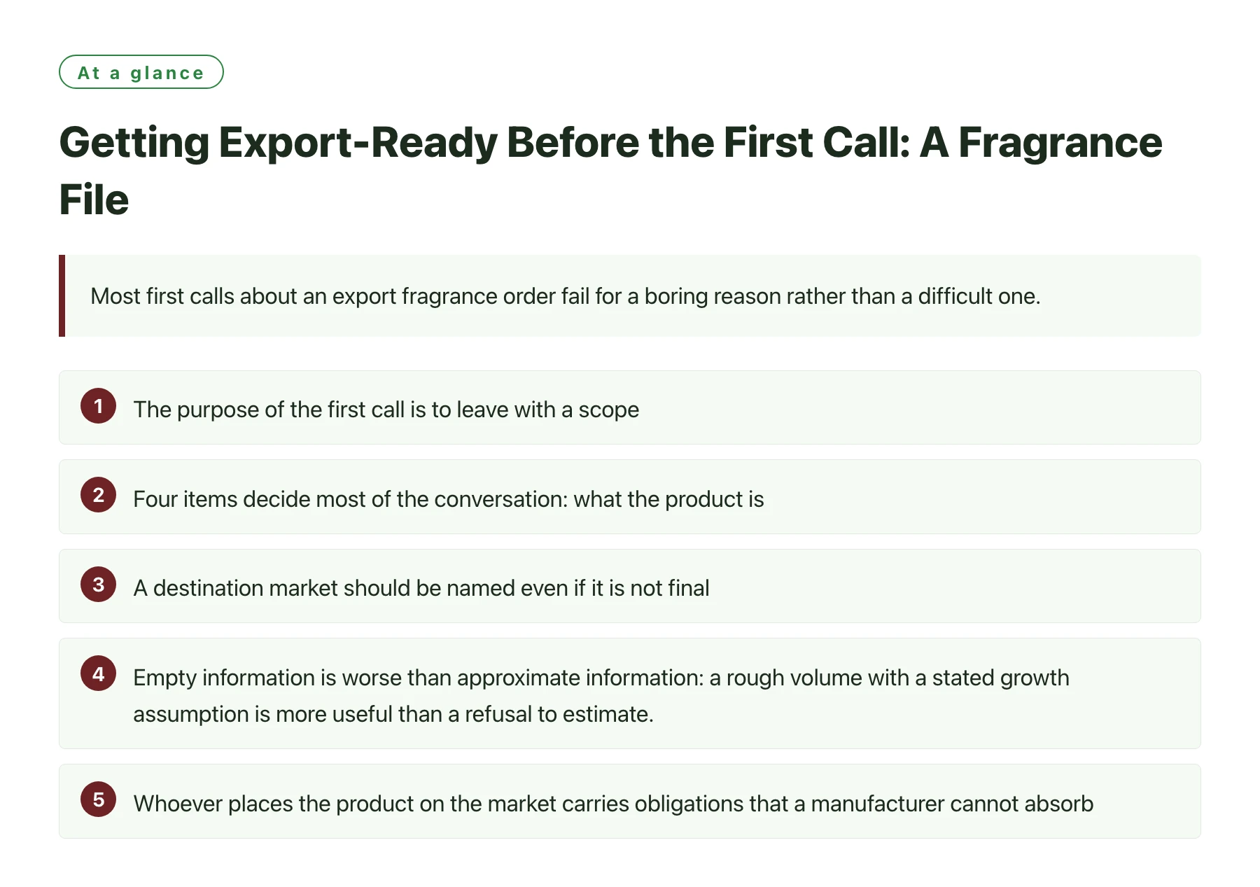 Getting Export-Ready Before the First Call: A Fragrance File——全文要点速览